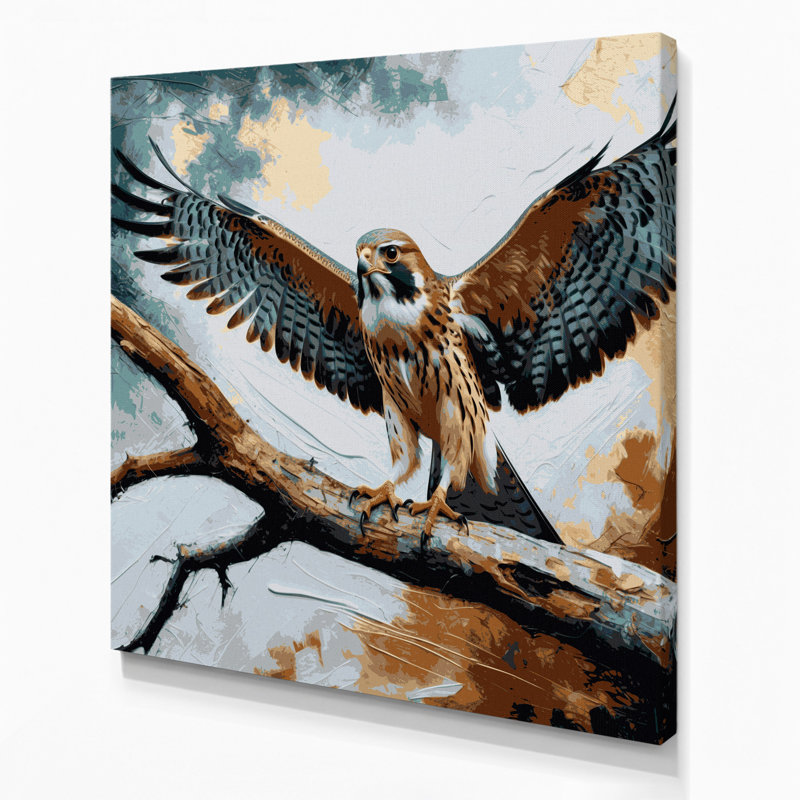 «Birds American Kestrel», art mural sur toile, H 12 po x l 12 po