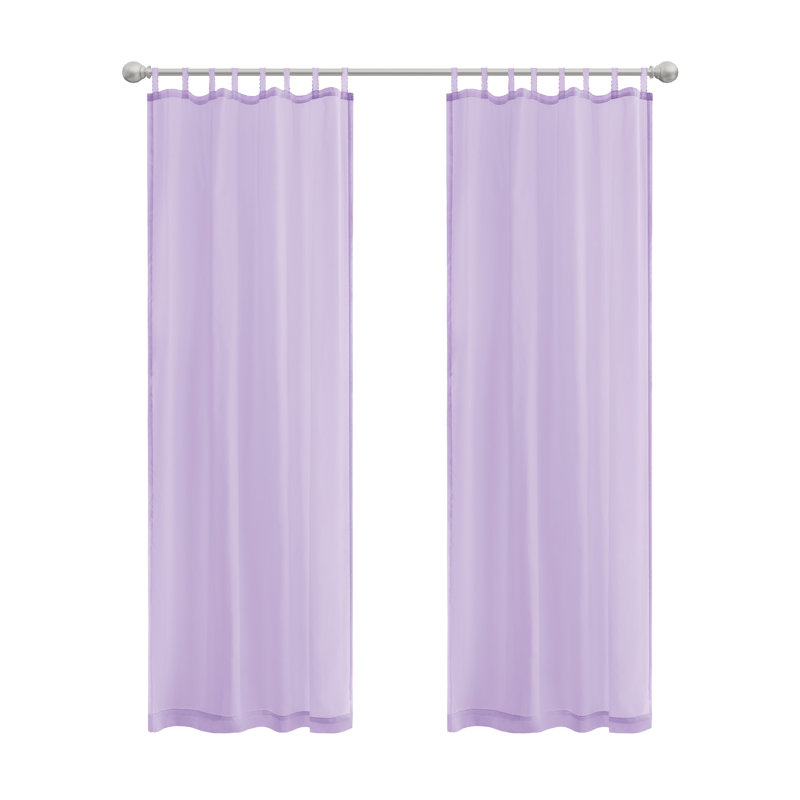 Paire de rideaux Voile, L 52 po x L 63 po, Mauve