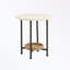 Table de bout ronde avec rangement ouvert