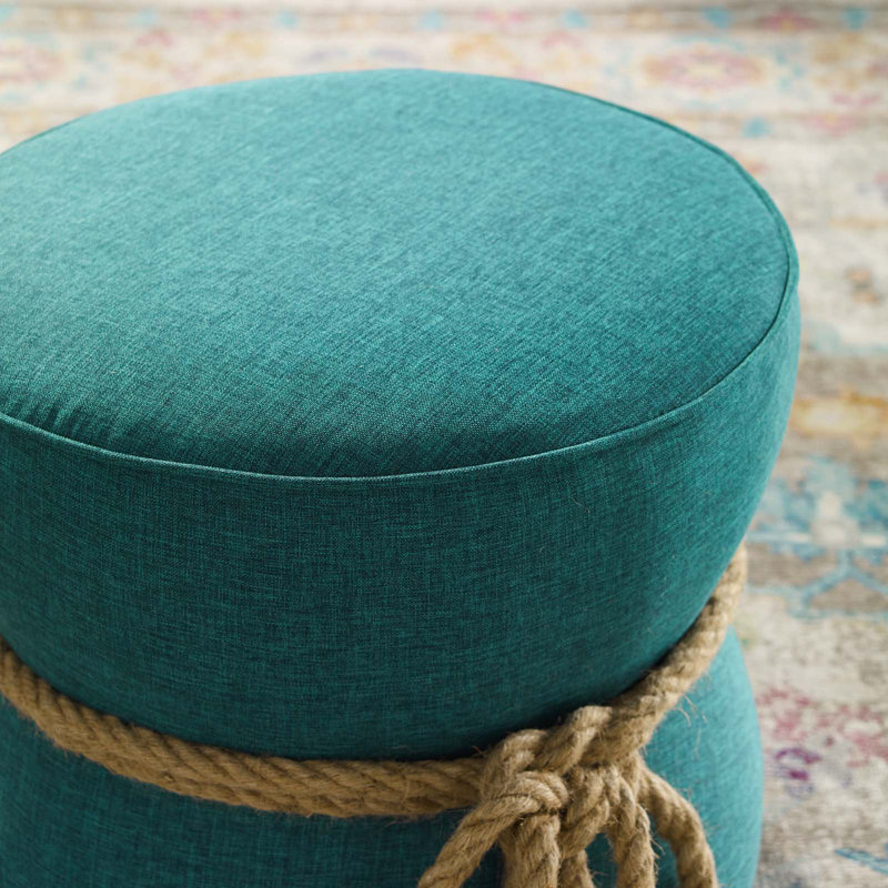 Repose-pieds Beat Nautical Rope, Tissage bleu sarcelle