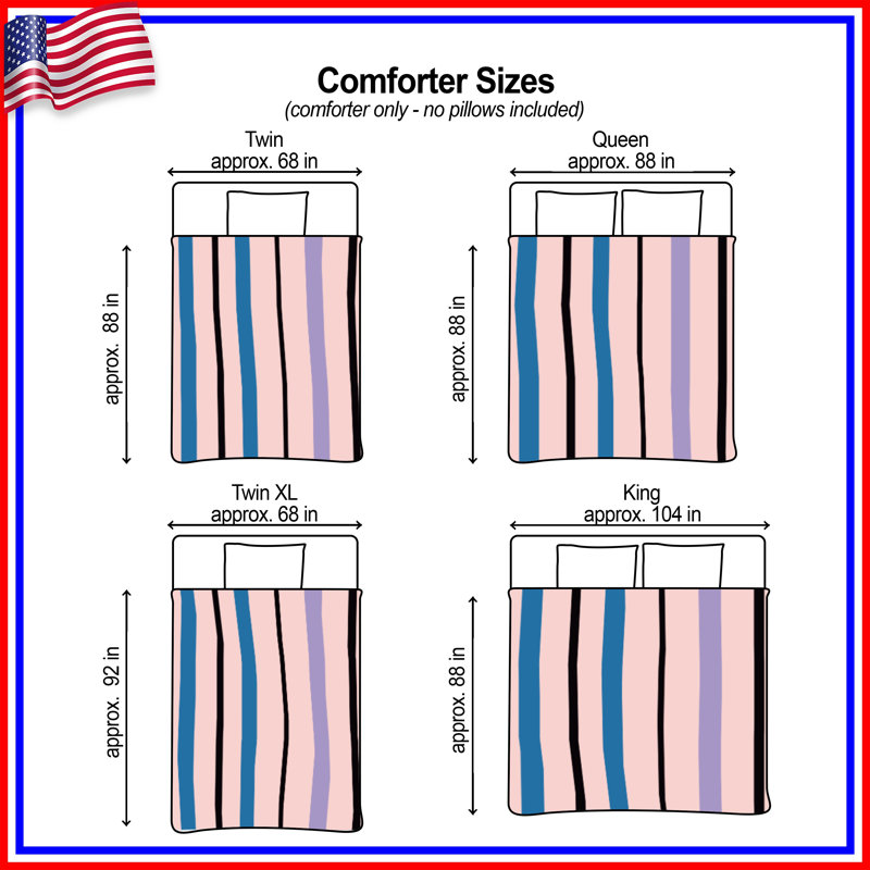 Vertical Striped Pattern Comforter, Twin