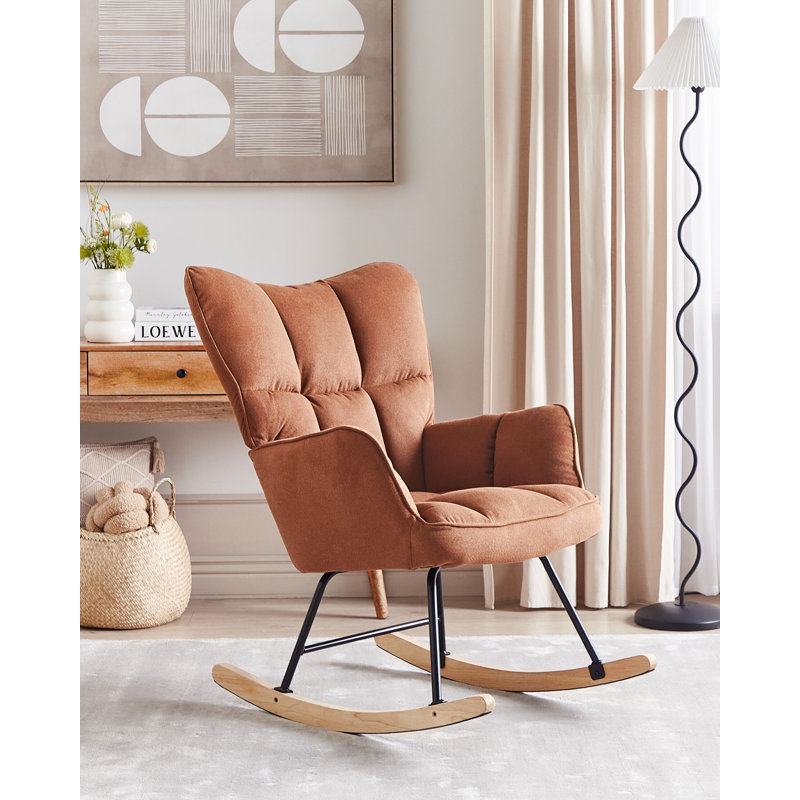 Berton Rocking Chair, Brown Light Wood