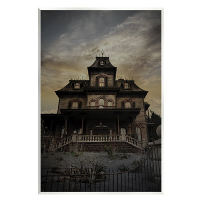 Ax-418-Wood Haunted House Landscape On MDF par Susan Ball, photographie
