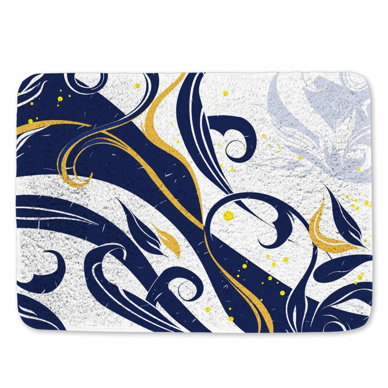 Leecy Microfiber / Microsuede Bath Mat, Single - 24" L x 17" W