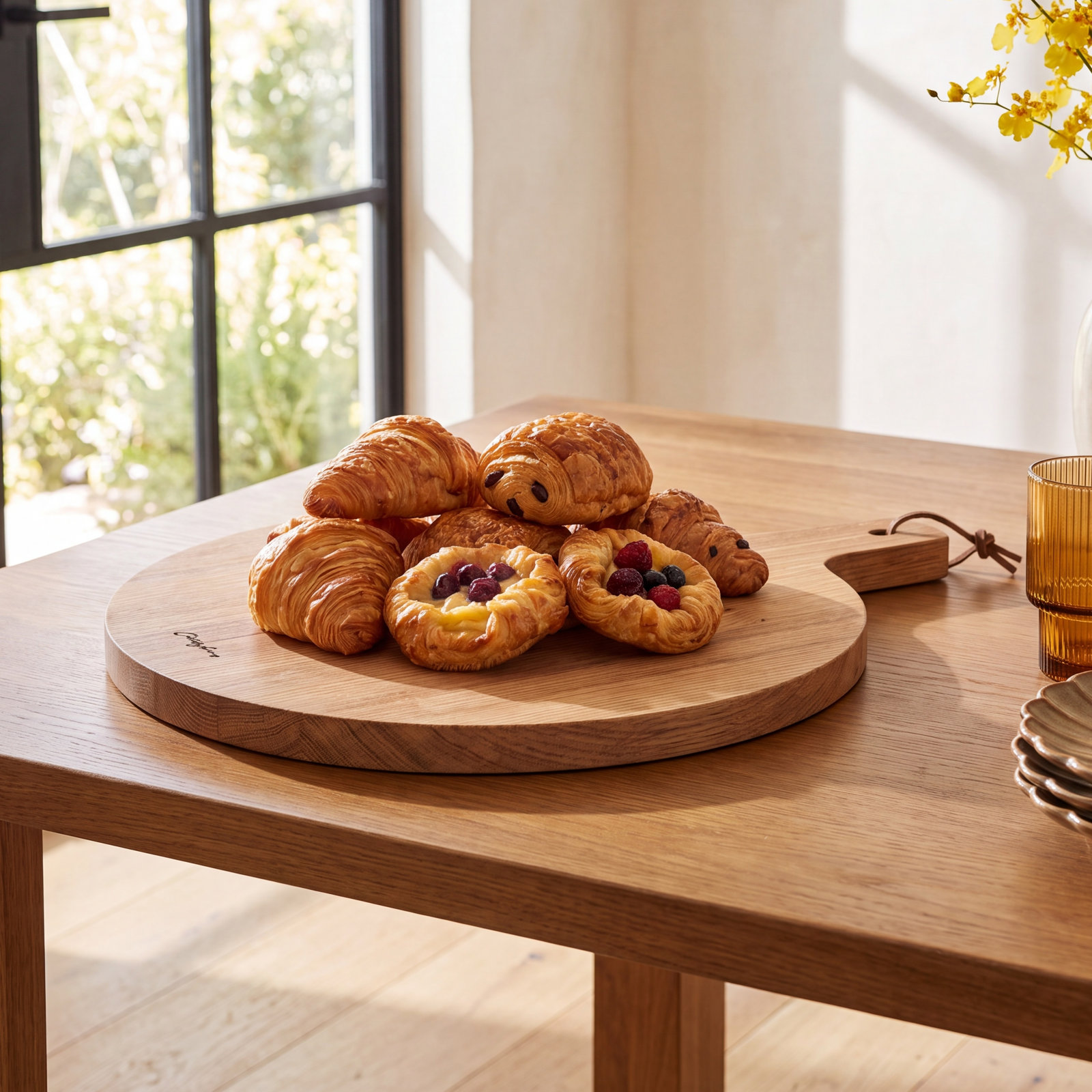 Casafina Oak Round Oak Cutting Board