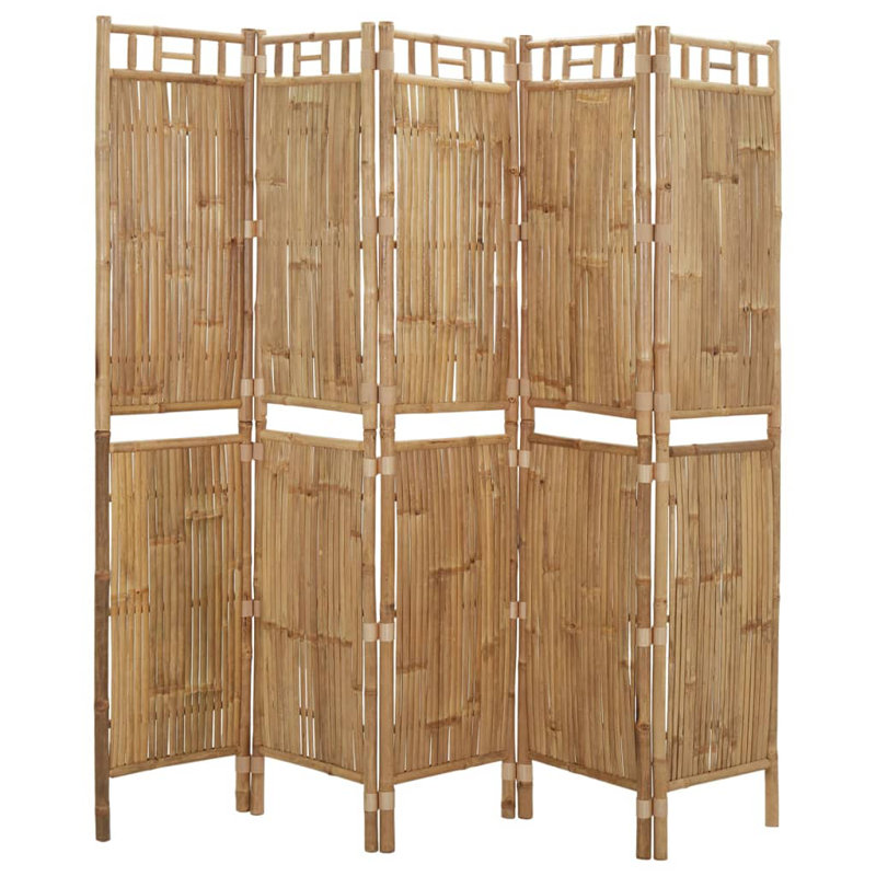 Bay Isle Home 4-Panel Room Divider Bamboo, 180cm H x 200cm W