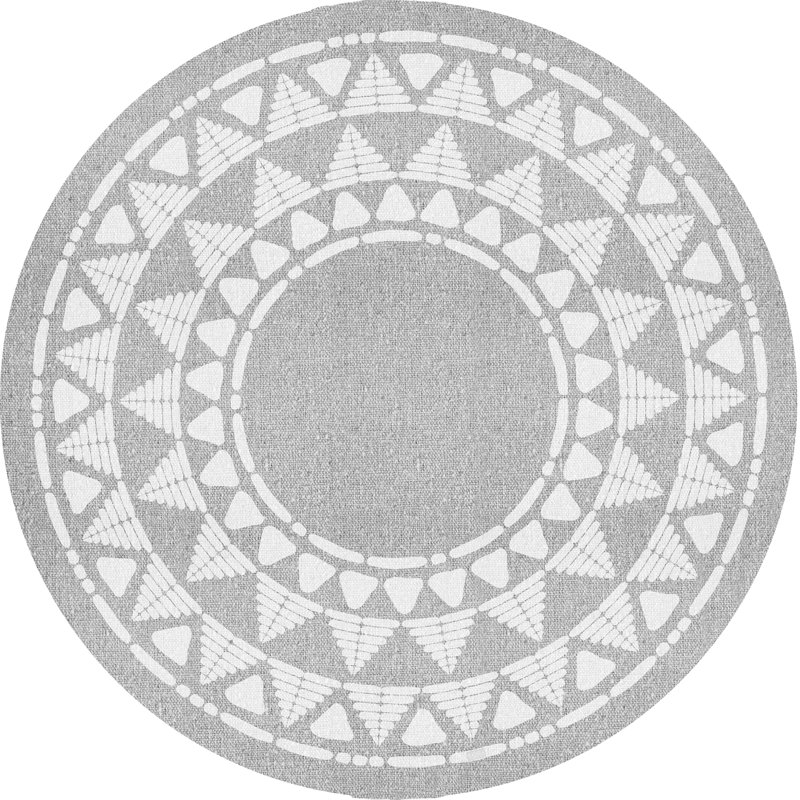 Adryel Round Vinyl Area Rug, Round 150cm