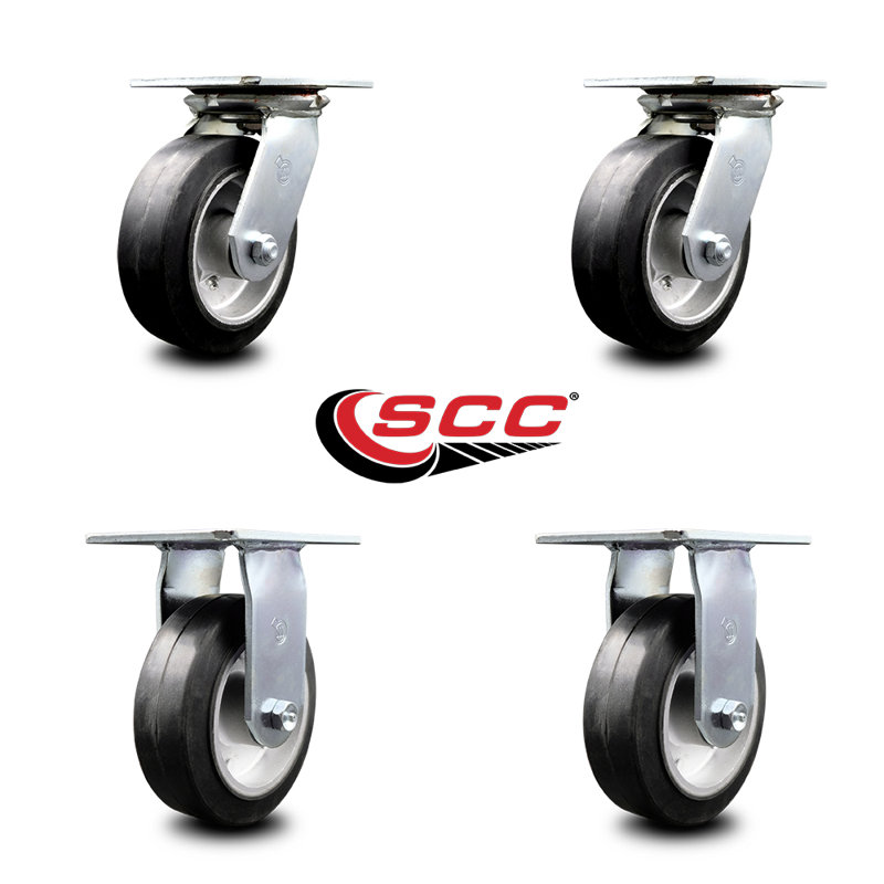 Rubber on Aluminum Caster