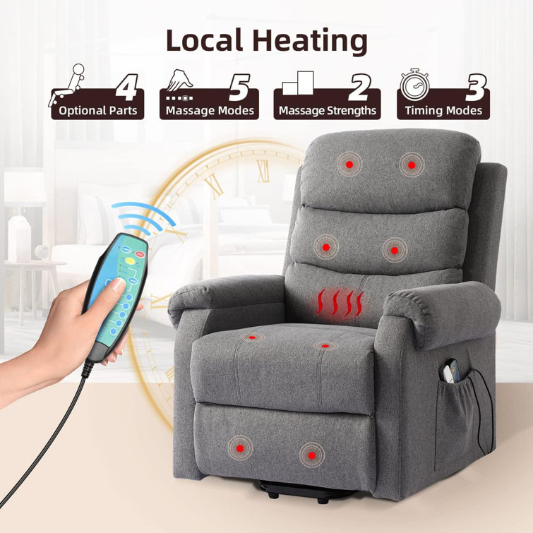 Alexa Power Lift Recliner Chair with Heat and Massage Lift Chair for Elderly Latitude Run