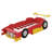 Twin Size Race Car Bed Frame For Boys, Wood Car-Shaped Platform Bed With Wheels-1308750444