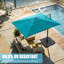 Parasol en porte-à-faux décalé 10 pi x 10 pi avec base, rotation à 360 ° pour la cour, la terrasse et la piscine-1068718041