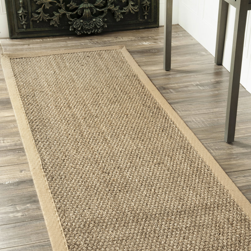 Tapis en ruppie maritime de style ferme Palacio, Tapis de couloir 2 pi 6 po x 14 pi