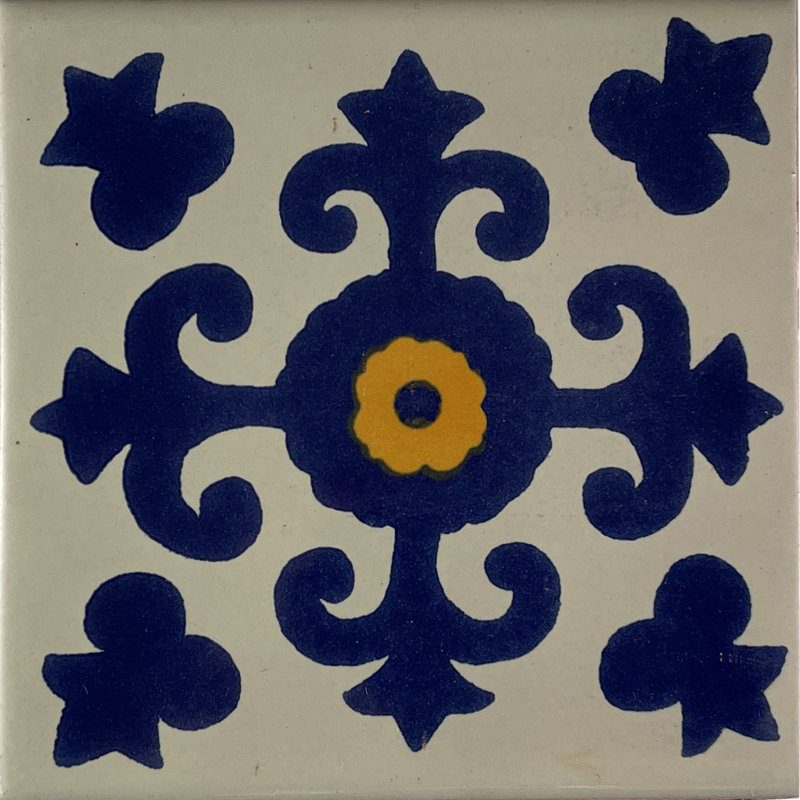 4,2 po x 4,2 po 9 pièces TalaMex Talavera carreau d'argile mexicain fait à la main dosseret dosseret mosaïque