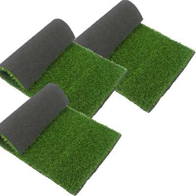 Tapis artificiel en gazon artificiel avec trous de drainage, tapis synthétique synthétique pour intérieur / extérieur pour terrasse, balcon, pelouse, zone pour animaux de compagnie, mariage et toile de fond photoshoot, entretien facile