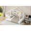 Lit plateforme simple en métal, blanc-314324578