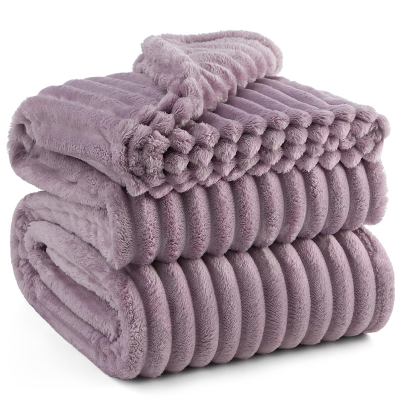 Essential Bedsure 299gsm Super Soft Cozy Flannel Fleece Blanket For Bed&Couch GentleSoft™️, Queen, Light Purple