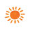 Murale pelez et collez de qualité supérieure - Illustration soleil orange