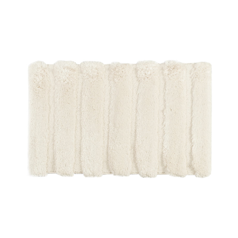 Wheat Tufted Pearl Channel Polyester Bath Rug 17x24