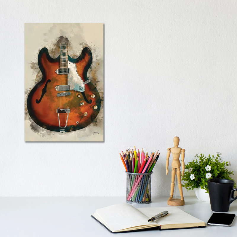 John Lennon's Guitar - Wrapped Canvas Painting, 20.32 cm H x 30.48 cm W