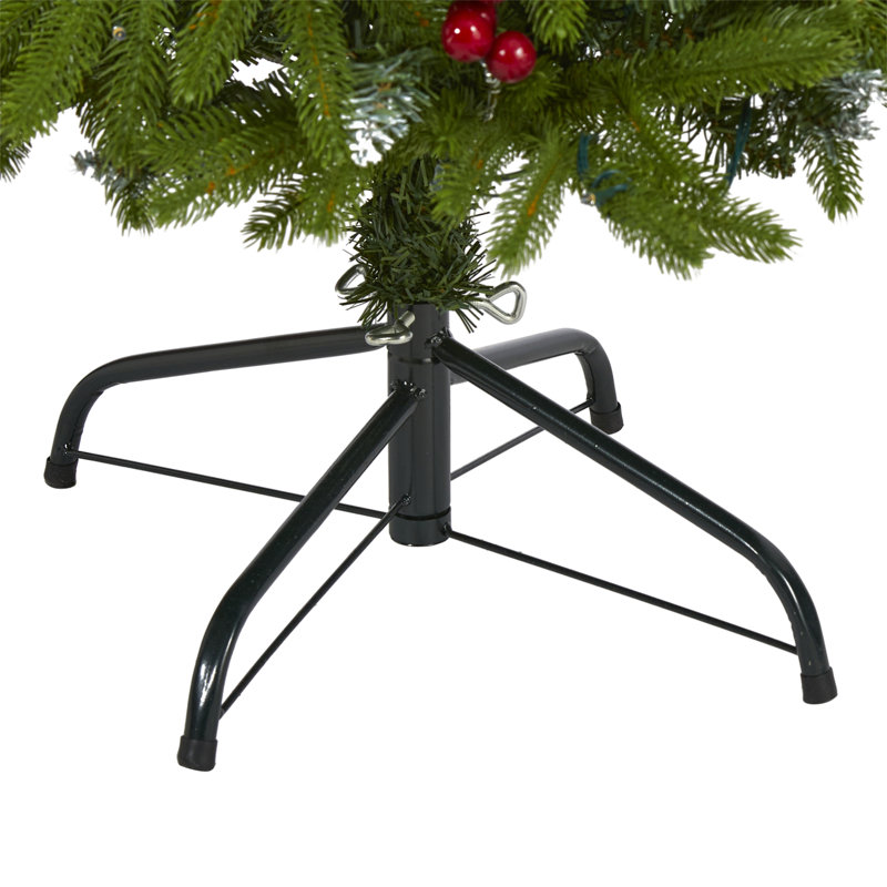 Arbre de Noël vert réaliste en épinette artificielle à DEL, H 4 pi
