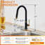 Brass Single Handle Pull Down Sprayer Kitchen Faucet, Deck-Mounted Kitchen Sink Faucet 2-Mode Spray-104905132