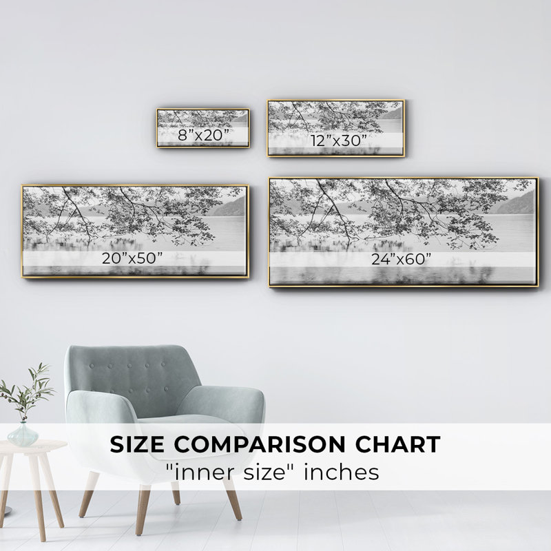 Lake Crescent- Framed Canvas, 24" H x 60" W