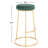 Saroun Upholstered Counter Stool with Metal Frame-1963862780