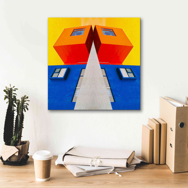 'Geo House' by Ata Alishahi, Giclee Canvas Wall Art, 18" H x 18" W x 0.75" D