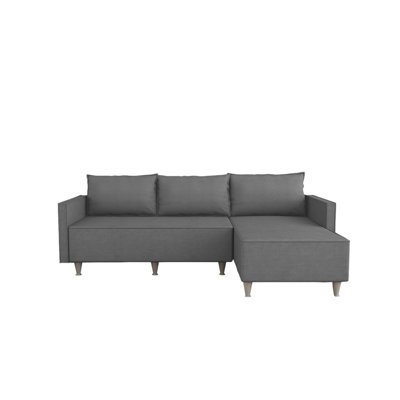 Grey Reversible Living Room Furniture, Semi-firm Seating, Quick Assembly, Solid Wood, 5 Seat, 79"x27"x30 Comfy Sectional With Design, Foam Filled Cushions, Easy To Assemble, Wood Base, 5, 79" W X 27"