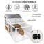 Grand poulailler d'extérieur - 77,4 po, brun jaune, en bois, imperméable, nichoir, cage à oiseaux, cage à lapin pour les amateurs aviaires en bois 77,4 po x 46,3 po x 50 po-265737755-265737748