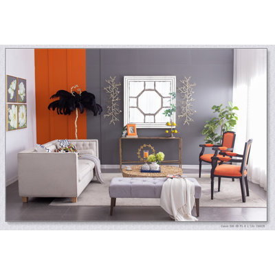 48"x48" Antique Style Decorative Square Wall Mirror with Mirrored Frame