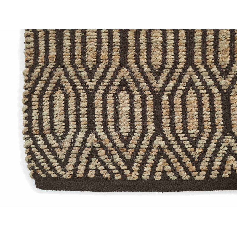 Tapis chocolat tissé à la main Chen, Rectangle 2 pi x 3 pi