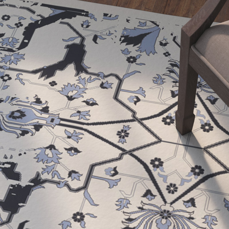 Opulent Floral Indoor Rug, Rectangle 6' x 9'