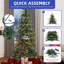 6ft / 7.5ft Artificial Fir Christmas Tree, Holiday Fir Tree, Hierarchical Christmas Tree with Pre Installed Warm Colour Lights-114270224