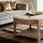 Waterproof Two-Tier Ottoman Coffee Table Button Tufted Storage Shelf-1649572377