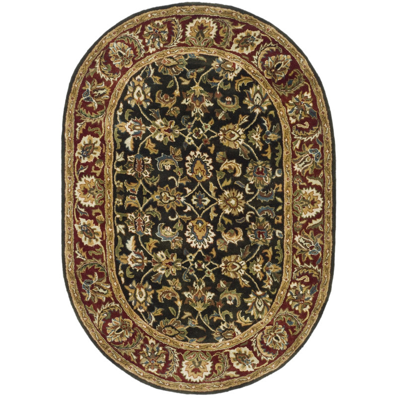 Alger Hand Tufted Wool Oriental Rug, Oval 4'6" x 6'6"