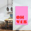 Oh Yes Abstract Minimalist Modern Wall Art Print 1 Piece Wrapped Canvas Wall Art-443537381