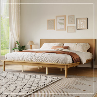 King Platform Kora Frame with Subtly Angled Headboard