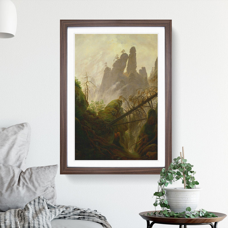 Friedrich Caspar David Rocky Ravine by Caspar David Friedrich - Picture Frame Painting, 36cm H x 27cm W x 2cm D