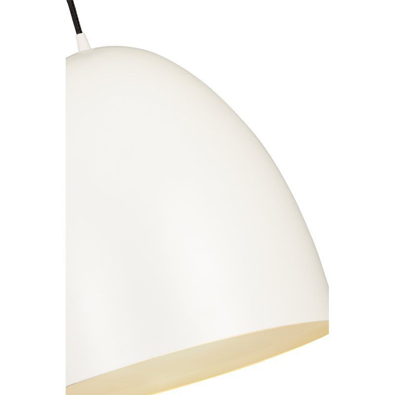 Luminaire suspendu 1 lumière Havertown Dome, H 13,5 po x l 9,5 po x P 9,5 po, Blanc mat, Blanc