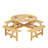 Outdoor 8 Person Round Picnic Table With 4 Built-In Benches-1261344351