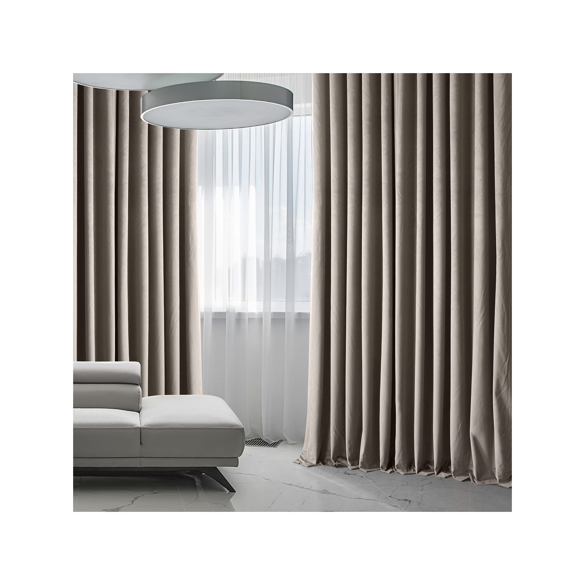 Loria Plush Velvet 100% Blackout Curtains For Bedroom, Living Room - Single Panel, 100" W x 108" L, Library Taupe