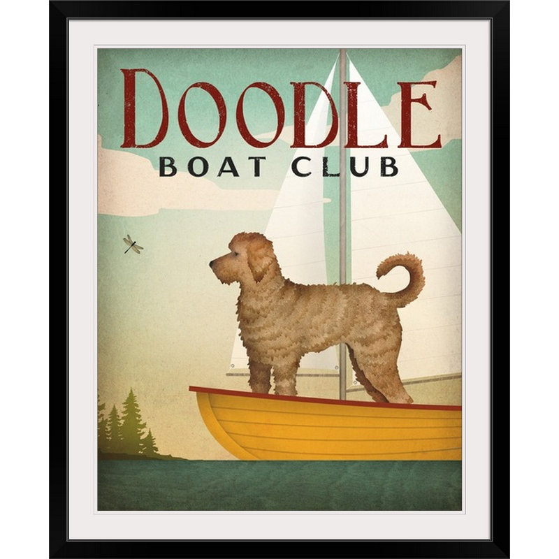 « doodle voile » par ryan fowler, affiche rétro, H 30 po x l 24 po x P 1,5 po, Toile