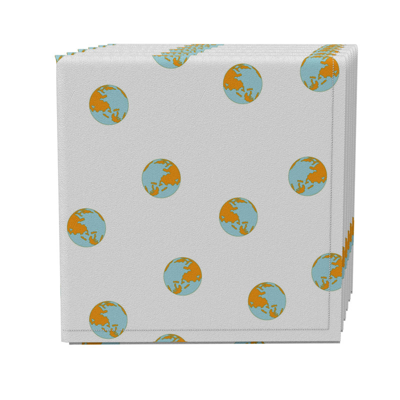 Cotton Twill Geometric Square Napkin