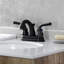 Robinet de salle de bain central à fixation à deux poignées à 3 trous à fixation sur le comptoir 4 po Kingston-66069160
