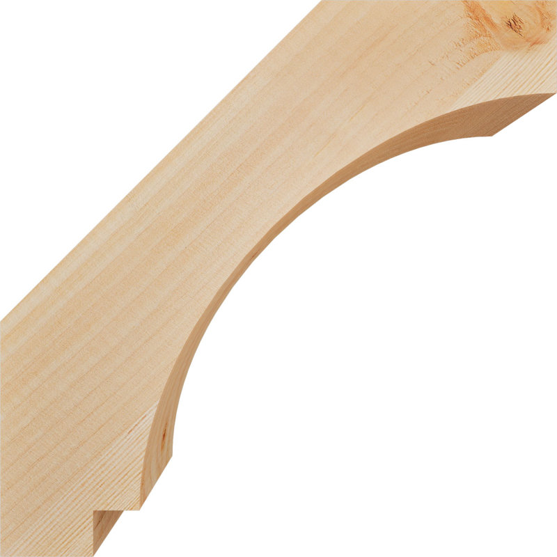 Attelle impériale du genou, Sapin de Douglas, H 12 po x l 3,5 po x P 12 po, Lisse