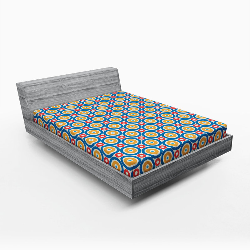 Microfiber Geometric Fitted Sheet, Full Fitted Sheet