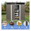 Remise de rangement extérieure en métal 6 pi x 5 pi avec plaque transparente pour fenêtre-113717660