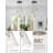 3 - Light Cluster Pendant Adjustable Farmhouse  Woodgrain Finish