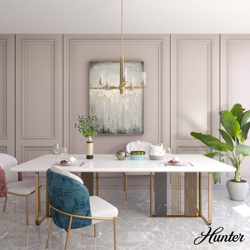 Plafonnier lustre 5 lumières Gatz, Altura doré